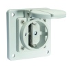 Розетка панельная Schuko 16A 3п(2P+PE) 250В, IP54 серая фланец 75х75 Quick-Connect Bals 7110909